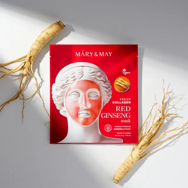 MARY & MAY VEGAN COLLAGEN RED GINSENG MASK