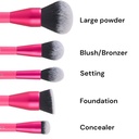 ROYAL COSMETICS HOT PINK - 11 PCS BRUSH SET