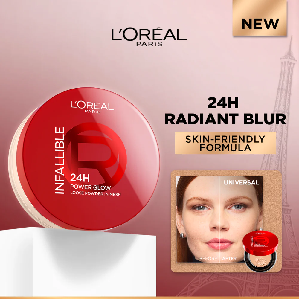 L'OREAL INFALLIBLE 24HR POWER GLOW LOOSE POWDER 