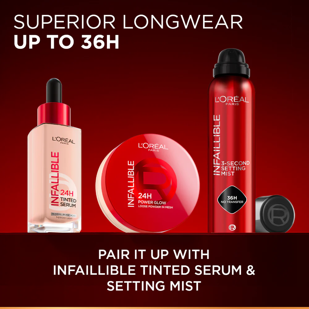 L'OREAL INFALLIBLE 24HR POWER GLOW LOOSE POWDER 