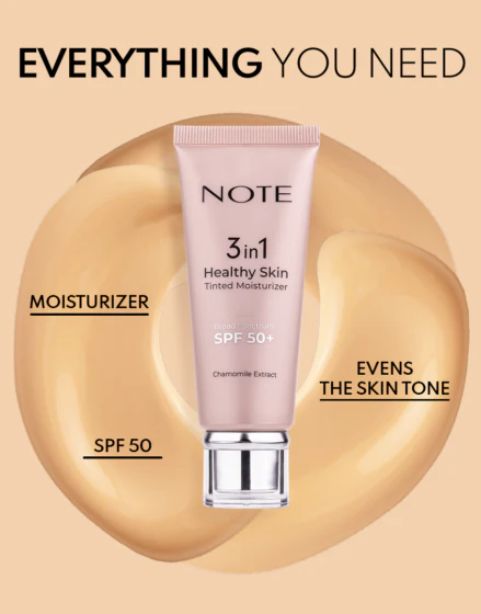 NOTE 3 IN1 HEALTHY SKIN TINTED MOISTURIZER SPF50+