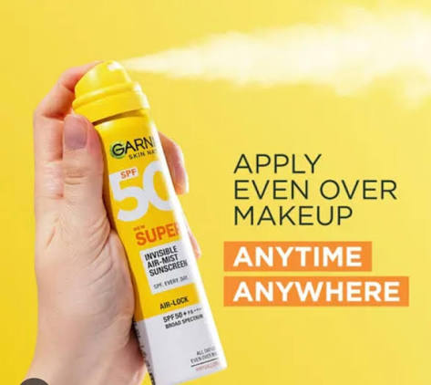 GARNIER AIR-MIST SUNSCREEN SPF50+ 75 ML 