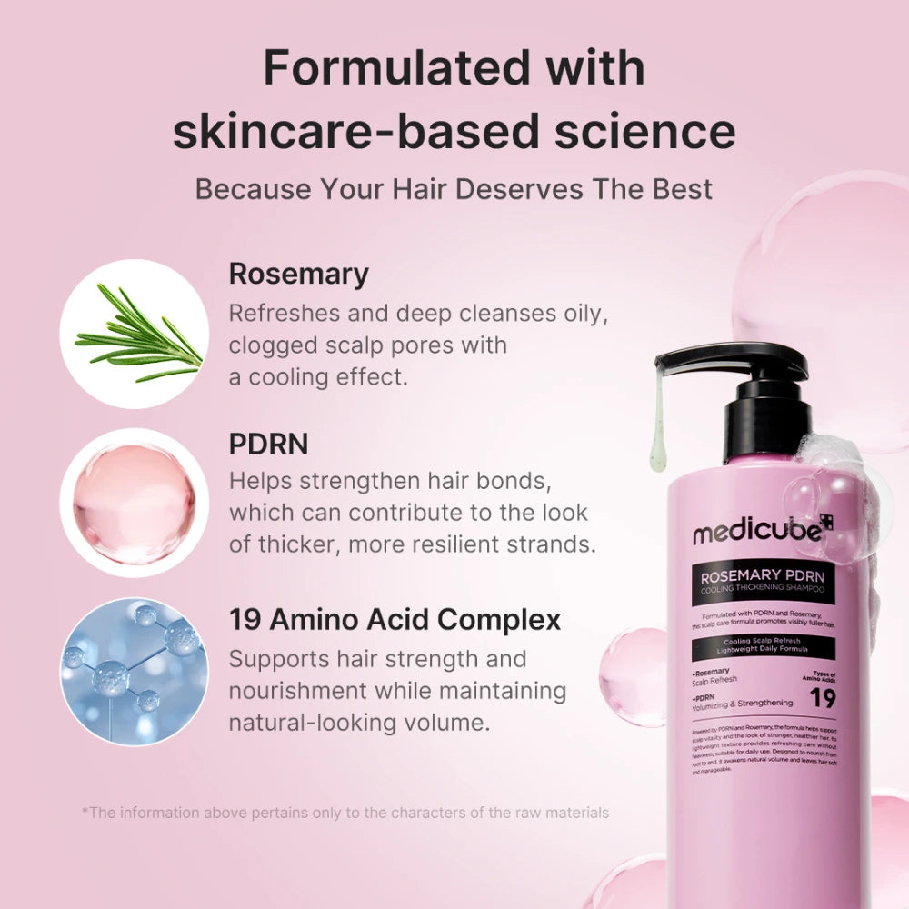 MEDICUBE ROSEMARY PDRN COOLING THICHENING SHAMPOO 400 ML 