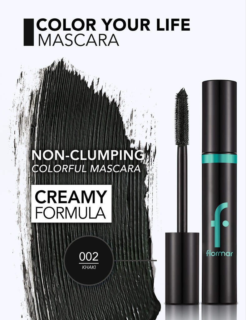 FLORMAR COLOR YOUR LIFE MASCARA - KHAKI