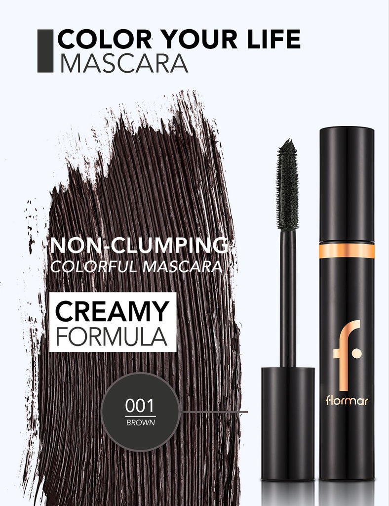 FLORMAR COLOR YOUR LIFE MASCARA - BROWN