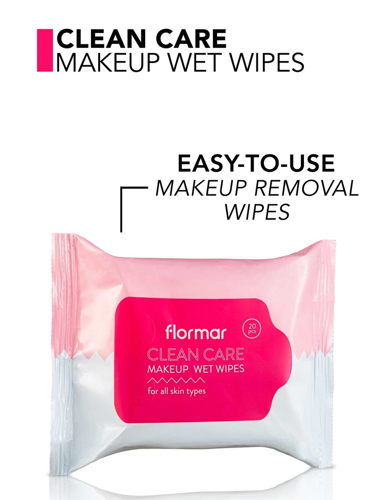 FLORMAR Clean Care Makeup Wet Wipes All Skin Types