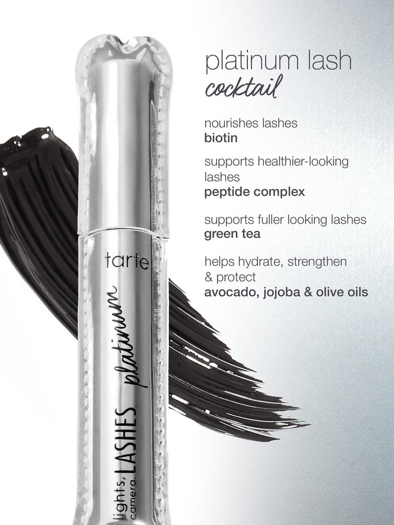 TARTE Lights, Camera, Lashes Volumizing Platinum Mascara | Black |