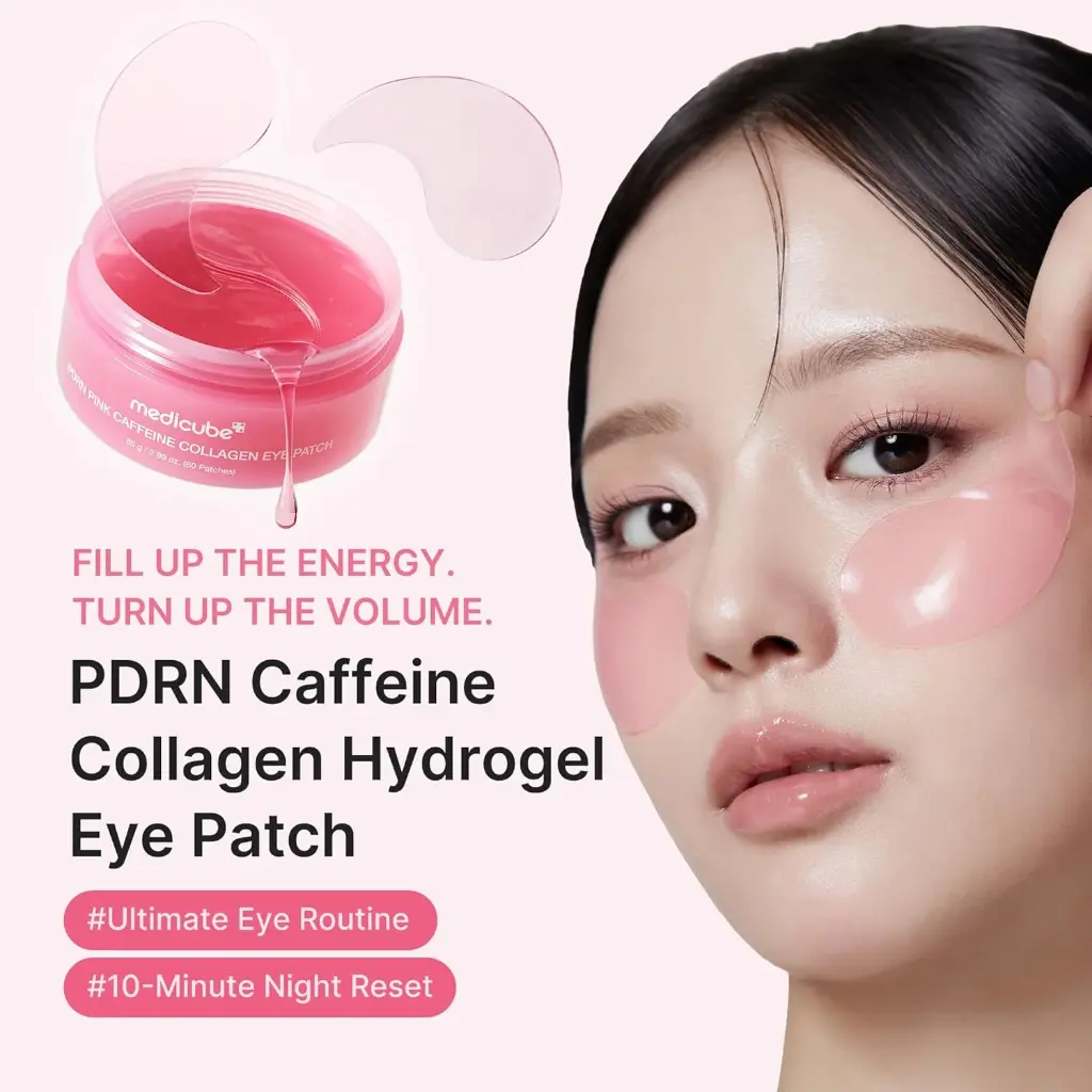 MEDICUBE PDRM PINK CAFEINE COLLAGEN EYE PATCH