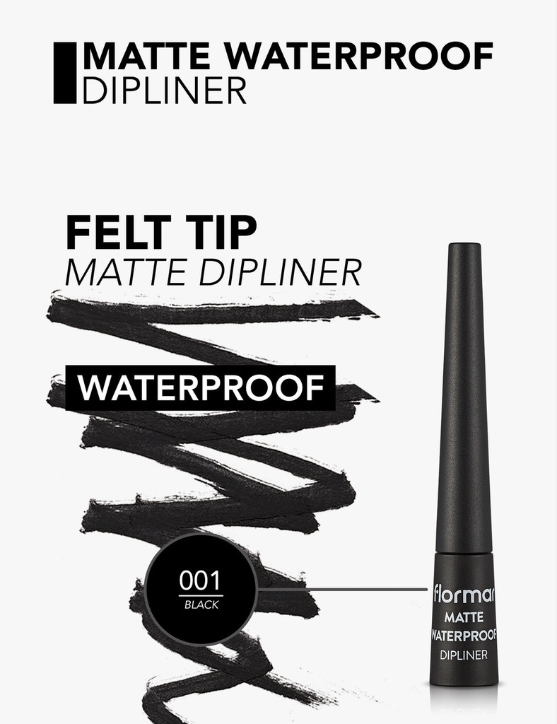 FLORMAR Matte Waterproof Dipliner Black