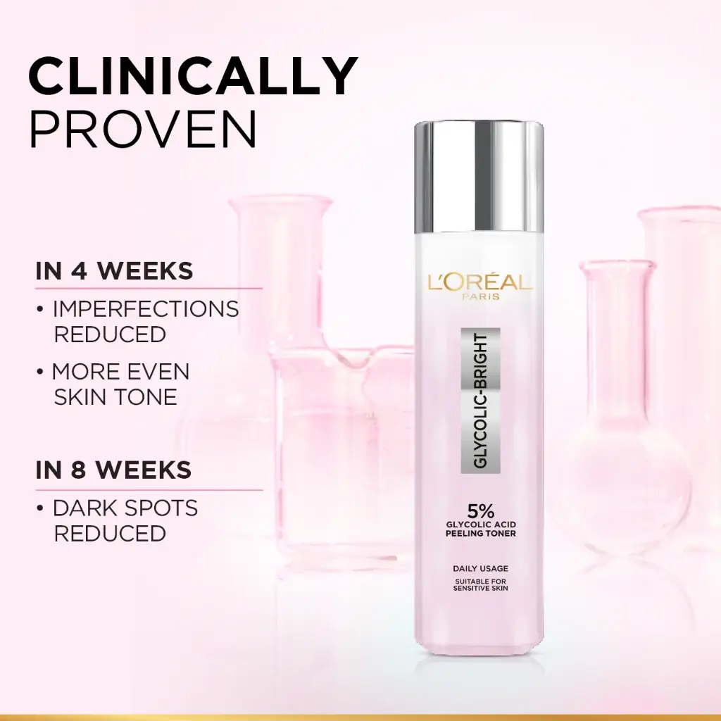 L'OREAL GLYCOLIC BRIGHT GLOWING PEELING SOLUTION 128 ML