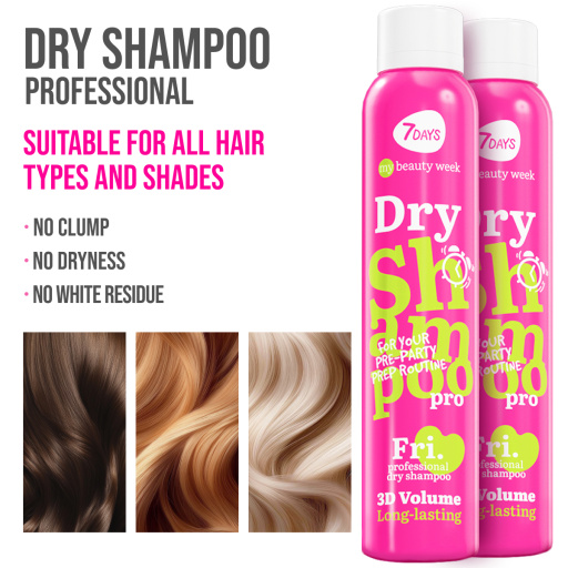 7DAYS DRY SHAMPOO LONG-LASTING FORMULA 3D VOLUME 200ML