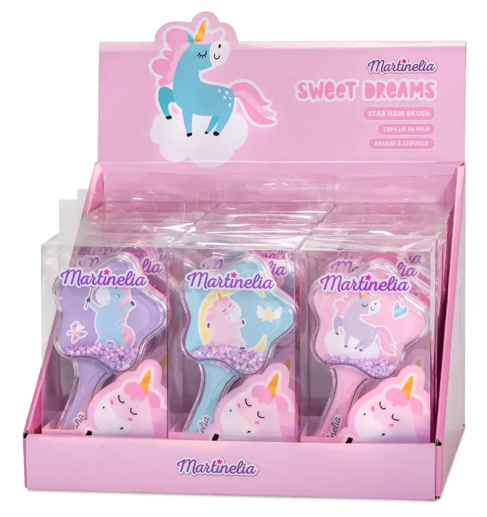 MARTINELIA GLITTERY HAIR BRUSH UNICORN 