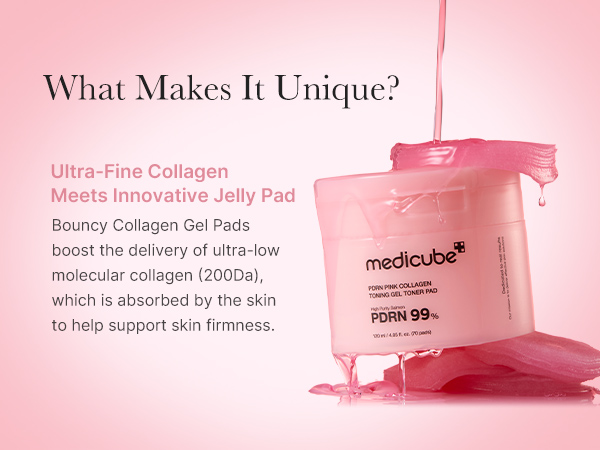 MEDICUBE PDRN PINK COLLAGEN TONING GEL TONER PAD