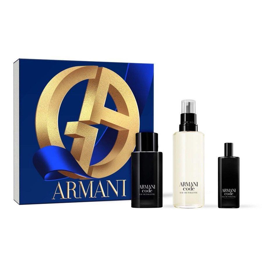 ARMANI CODE EAU DE TOILETTE GIFTSET (75 ML+150ML REFILL+ 15 ML)