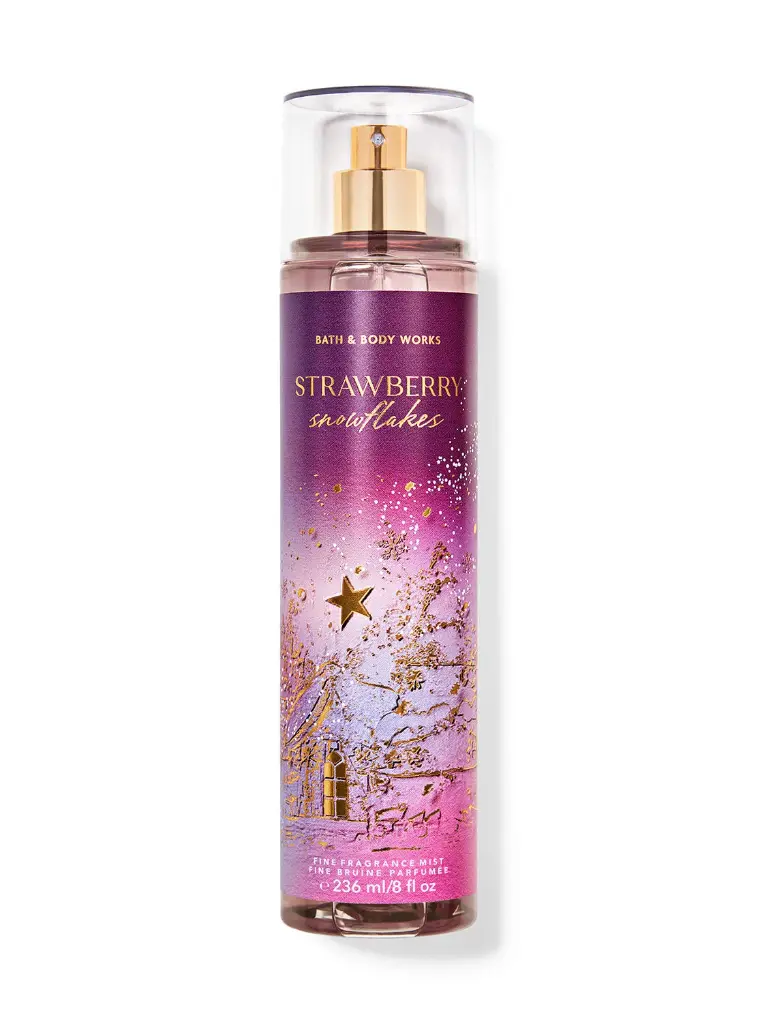 BATH & BODYWORKS STRAWBERRY SNOWFLAKES BODYMIST 236 ML