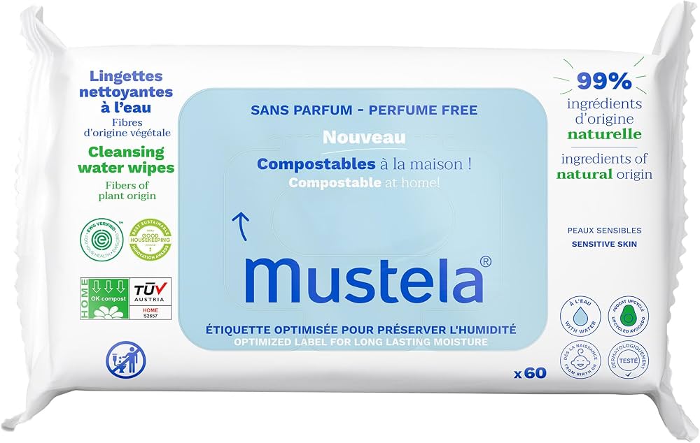 MUSTELA CLEANSING WATER WIPES 