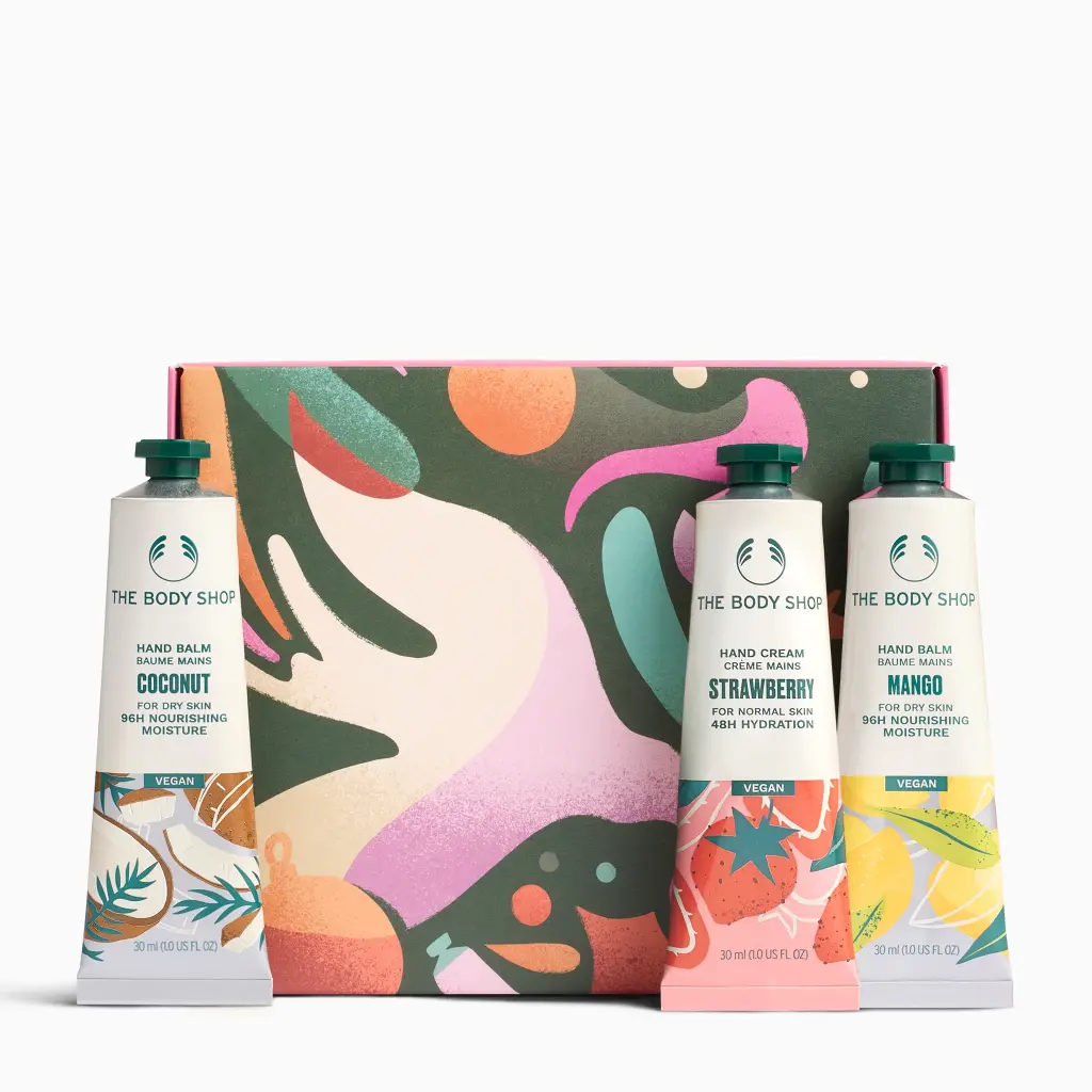THE BODY SHOP HAND BALM TRIO 