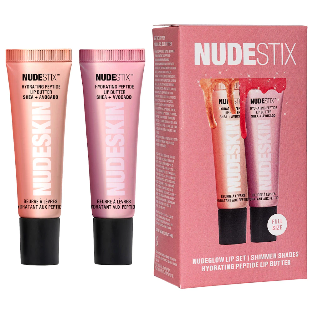 NUDESTIX NUDE GLOW HYDRATING PEPTIDE LIP  BUTTER DUO SET 