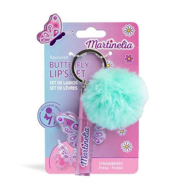 MARTINELIA WORLD BUTTERFLY LIP  & POMPOM SET 