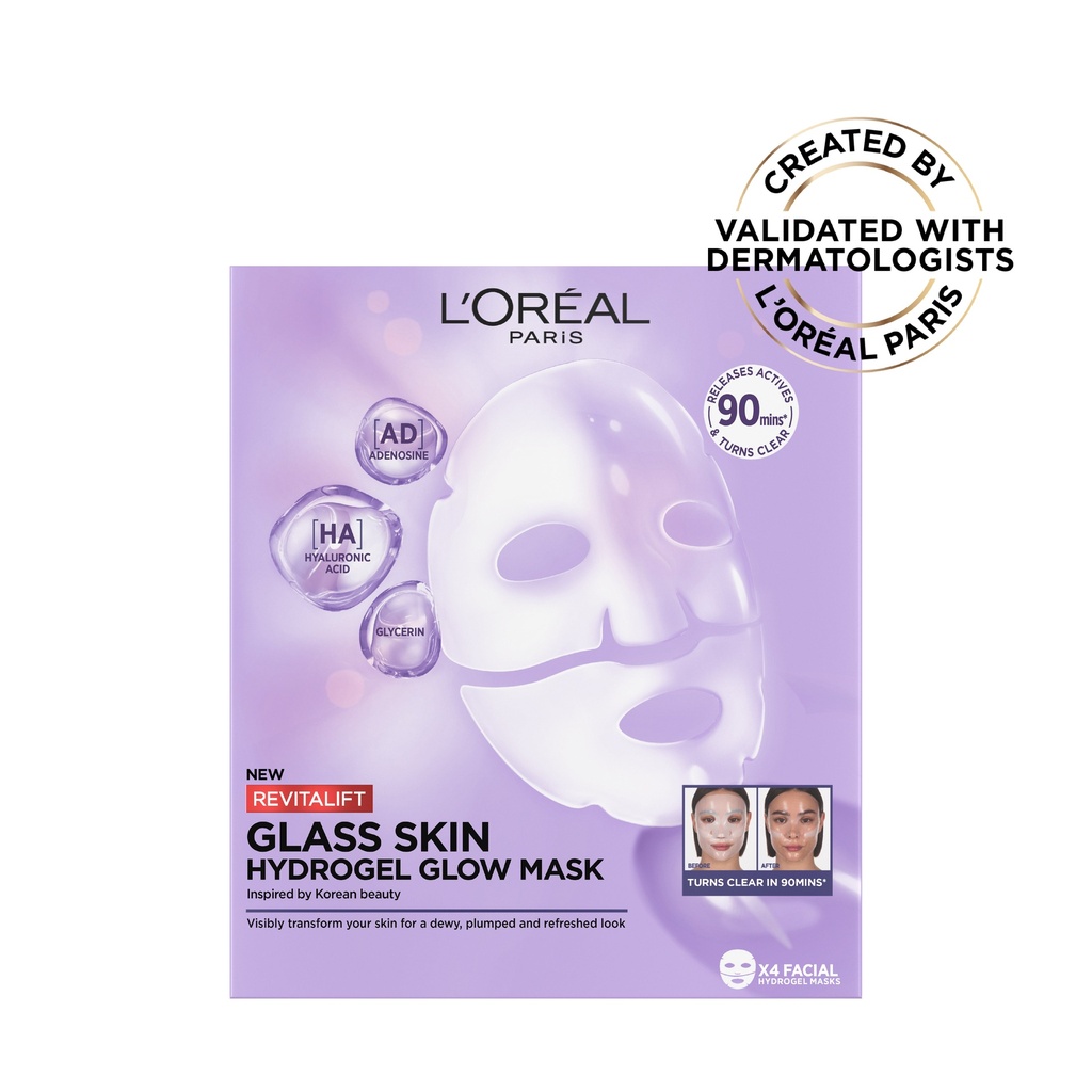 L'OREAL REVITALIFT GLASS SKIN HYDROGEL GLOW MASK