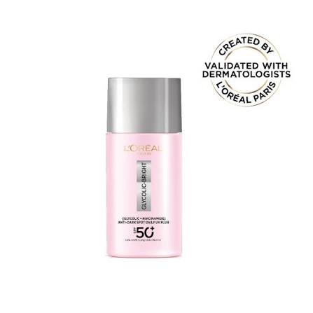 L'OREAL GLYCOLIC - BRIGHT ANTI-DARK SPOT DAILY UV FLUID  SPF50+ 