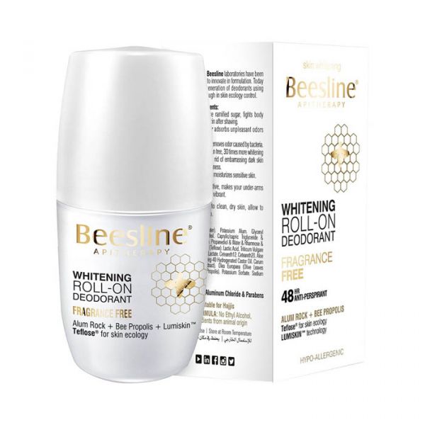 BEESLINE WHITENING ROLL ON FRAGRANCE FREE 50 ML 