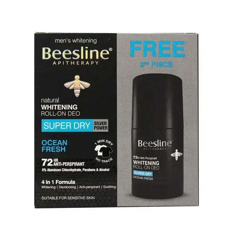 BEESLINE GIFTSET WHITENING ROLL ON DEO - SUPER DRY, OCEAN FRESH (1+1)