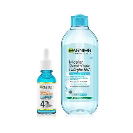 GARNIER MICELLAR ANTI-ACNE 400 ML  + SERUM  30 ML -15%