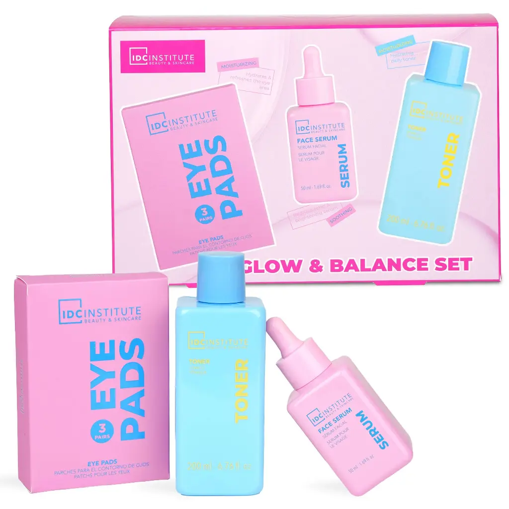IDC GLISSY HYDRA, GLOW & BALANCE SET 
