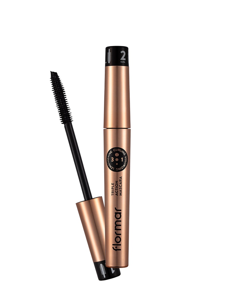 FLORMAR TRIPLE ACTION MASCARA BALCK