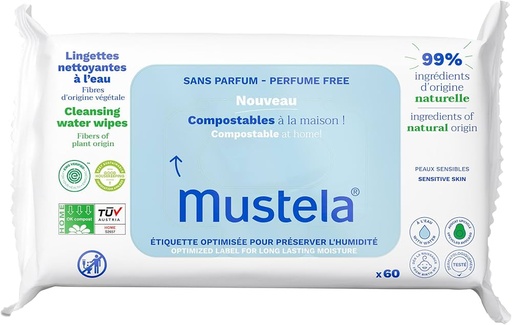 MUSTELA CLEANSING WATER WIPES 