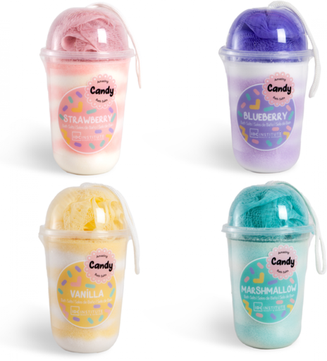[00199723] IDC CANDY PACK 570GR BATH SALTS+SPONGE