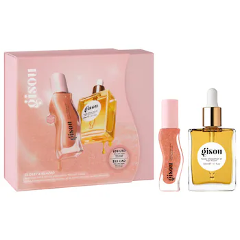 GISOU GLOSSY & GLAZED  HAIR & LIP OIL GIFTSET