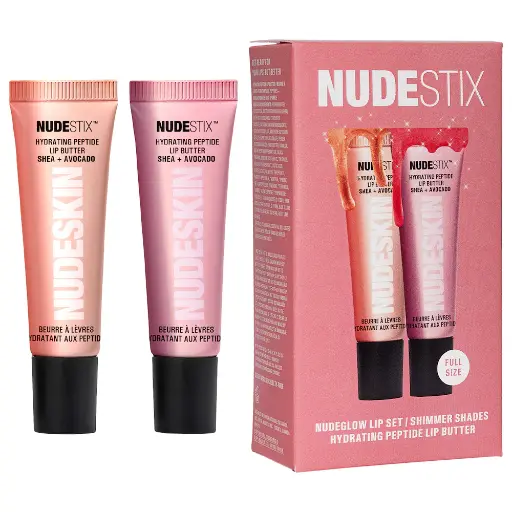 NUDESTIX NUDE GLOW HYDRATING PEPTIDE LIP  BUTTER DUO SET 