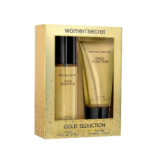 [374PWS435] WOMEN'S SECRET GOLD SEDUCTION B.MIST 85 ML + B.LOTION 90 ML