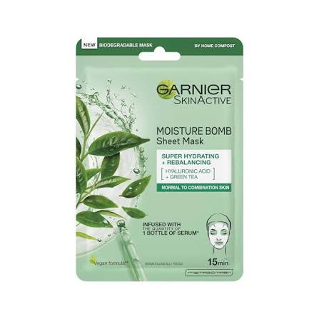 GARNIER SKINACTIV HYDRA BOMB GREEN TEA TISSUE MASK