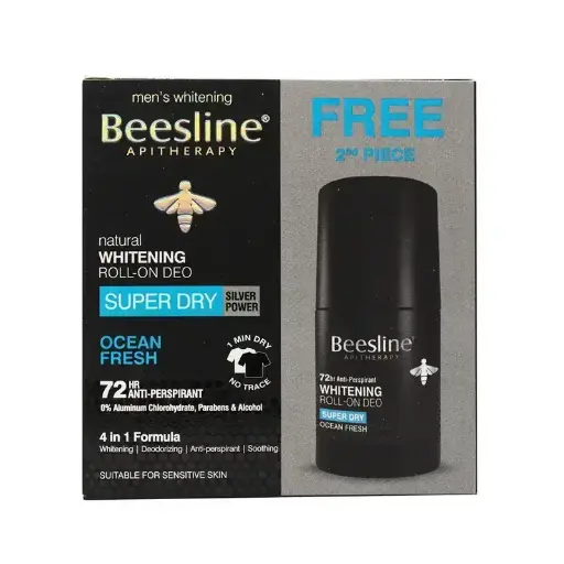 BEESLINE GIFTSET WHITENING ROLL ON DEO - SUPER DRY, OCEAN FRESH (1+1)