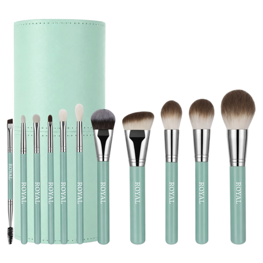 ROYAL COSMETICS MINT 11 PIECES BRUSH SET 