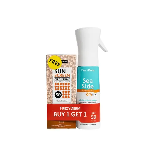FREZYDERM SUNSCREEN DRY MIST 300 ML+ON THE MOVE FREE 
